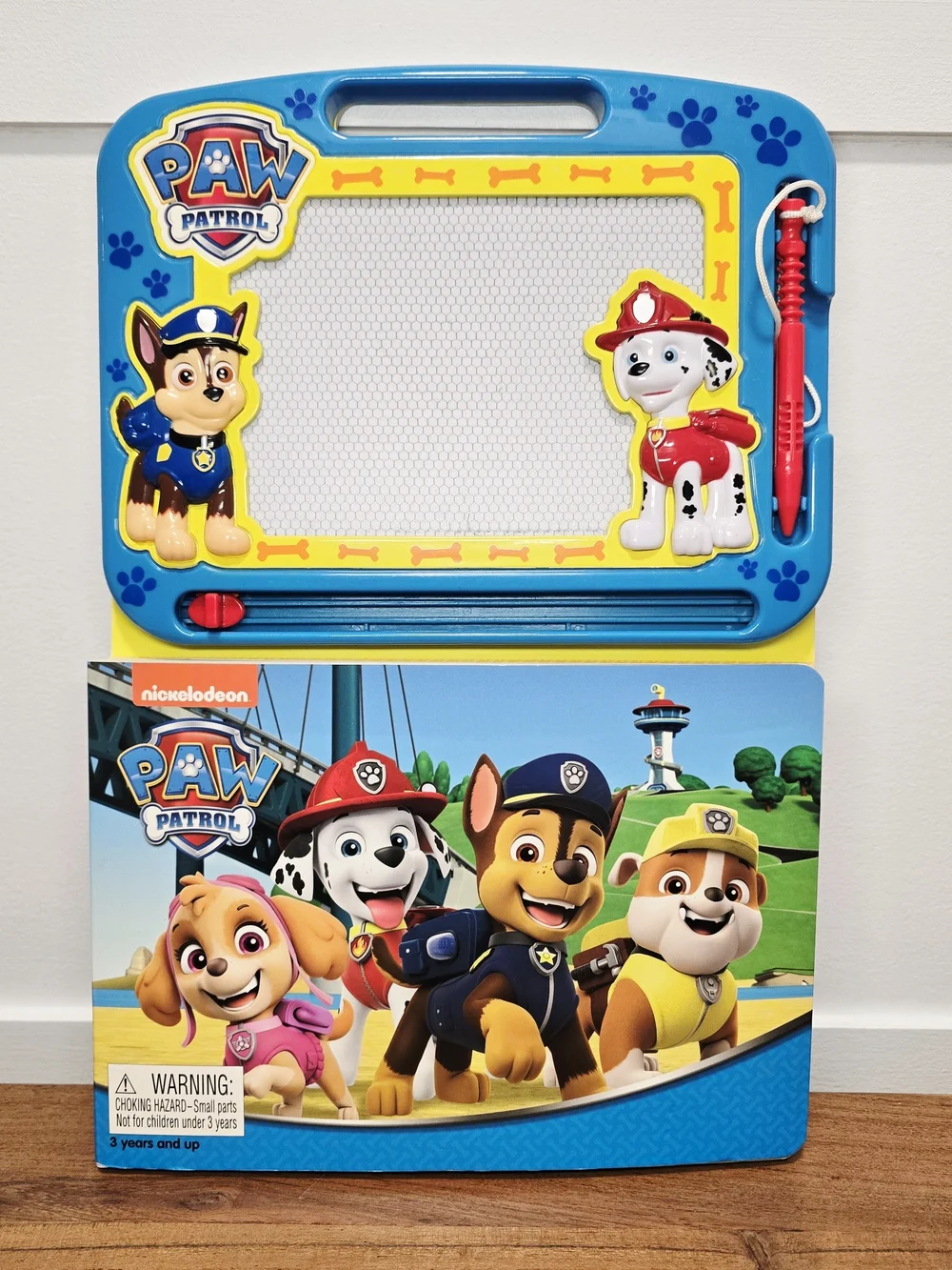 PAW Patrol Kids Magnetic Drawing Board & Book Witg Drawing Instructiins— Blue